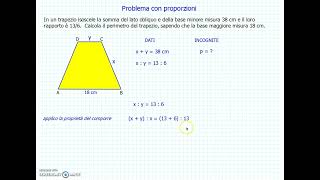 Problema con proporzione applicato alla geometria [upl. by Ailis]