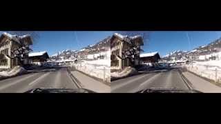 Switzerland 238 Camera on board Gstaad  Reidenbach 3D GoPro Hero2 [upl. by Conroy]