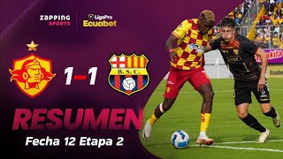 SD Aucas 1  1 Barcelona SC Resumen Fecha 12  2da Etapa  LigaPro Ecuabet [upl. by Lyrehc]