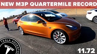 Tesla Model 3 Performance Quarter Mile Record [upl. by Retsevlys892]