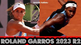 coco gauff vs julia grabher R2french open 2023  Roland Garros 2023 [upl. by Adel]