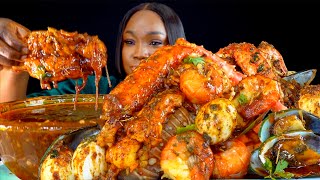 JUICY KING CRAB SEAFOOD BOIL MUKBANG  LOBSTER TAILS SEAFOOD BOIL MUKBANG  ASMR EATING  MUKBANG [upl. by Meryl697]