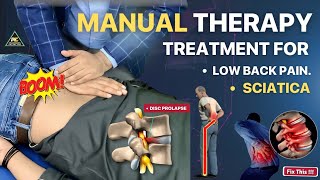 MANUAL THERAPY FOR LOW BACK PAIN  SCIATICA  LUMBAR ROTATION AND EXTENSION MOBILIZATION TECHNIQUE [upl. by Paton372]