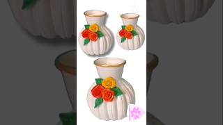 diy flower Vase  easy cement showpiece  cement crafts shorts diy homedecor [upl. by Cally]