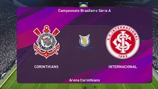 CORINTHIANS x INTERNACIONAL  BRASILEIRÃO  PES 2020 [upl. by Atteiluj758]