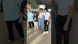 Mandira Bedi With Family Spotted At Airport [upl. by Amehsat290]