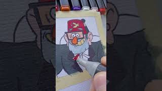 Gravity falls Stanley drawing with markers 🐠 gravityfalls paintingdrawing markerartist disney [upl. by Stenger]