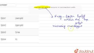 Harderian gland occurs in connection with [upl. by Ibbor]