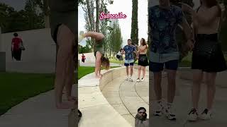 Fliping my dog 🧘On Hand standing 😱😱shortsyougatips [upl. by Lekcar]