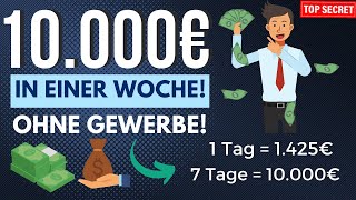 10000€ in EINER WOCHE verdient💰🤑💸 Online Geld verdienen 2024 OHNE GEWERBE [upl. by Burgener]