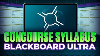 Concourse Syllabus in Blackboard Ultra [upl. by Zanahs920]