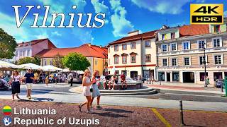 Vilnius Walking Tour Vilnius Historic Centre and Republic of Užupis Lithuania🇱🇹 Aug 2024  4K HDR [upl. by Merp62]