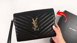 YSL Cassandre Envelope Clutch 👛 Perfect 1st Designer Bag [upl. by Goerke829]