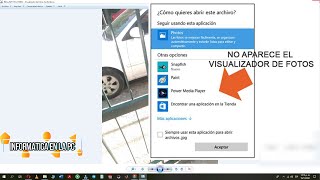 Cómo Recuperar fácil en Windows 10 el visor de fotosimágenes clásico de Windows 7 cuando desaparece [upl. by Carolus]