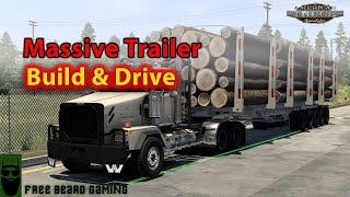 850 Modding’s 12Foot Logging Trailer  Build amp Drive  American Truck Simulator [upl. by Koh]