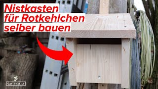 DIY HalbhöhlenNistkasten bauen für Rotkehlchen Zaunkönig Hausrotschwanz  So einfach gehts [upl. by Cora]