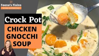 Crock Pot Chicken Gnocchi Soup  Amazing Soup Everyone Will Love [upl. by Harutek672]