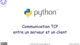 Communication TCP entre un serveur et un client avec Python [upl. by Ramoj322]