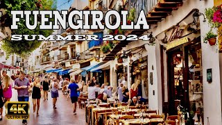 FUENGIROLA Spain beautiful town Bars amp restaurants  Costa Del Sol Malaga 4k [upl. by Biddy656]