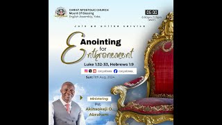 ANOINTING FOR ENTHRONEMENT [upl. by Ahseenal]