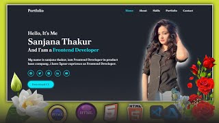 Personal Portfolio Website using HTML CSS amp JAVASCRIPT  Animation portfolio using html css amp js [upl. by Ysiad]
