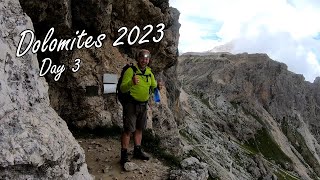 Alta Via 1  Day 3  Dolomites  Rifugio Scotoni  Rifugio Averau ⛰ [upl. by Namyaw]