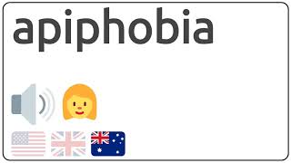 How to pronounce apiphobia in english [upl. by Monie]