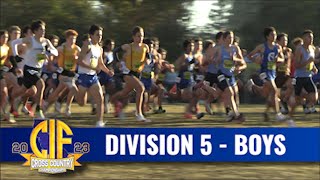 2023 XC  CIF State D5 Boys PreRace Introductions Race Highlights Awards amp Interviews [upl. by Leonsis707]