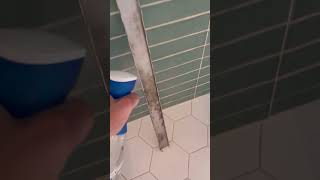 Schluter Linear Drain 😡 shower tile cleaning [upl. by Enirehtacyram]