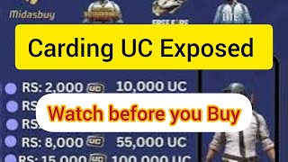 Pubg Mobile carding Uc Reality  Watch before you Buy Carding Uc [upl. by Twum]