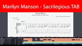 Marilyn Manson  Sacrilegious Guitar TABE Standard [upl. by Nnyla894]