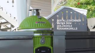 BBQ Master Kamado XL Pro Lime Green  DE [upl. by Ltihcox908]