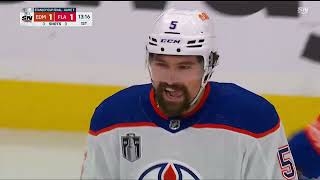 Mattias Janmark scores and tie game in Game 7 Stanley Cup Final Oilers Panthers [upl. by Ahseniuq]