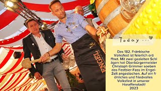 Crailsheim wird voraussichtlich rund 700000 Besucher und Gäste beim Volksfest willkommen heißen [upl. by Aicekal220]