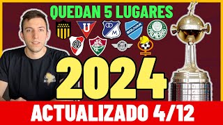 🏆 CLASIFICADOS a la LIBERTADORES 2024 🏆 ACTUALIZADO 412 [upl. by Nayarb]