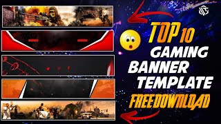 Top 10 Gaming Banner Template No text  Gaming banner art  free fire pubg banner template free [upl. by Regdirb]