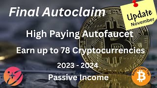 Final Autoclaim High Paying Autofaucet Earn up to 78 Cryptocurrencies [upl. by Trammel]