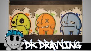 How to draw my new graffiti character [upl. by Notrom]