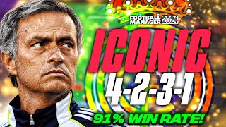 Mourinhos ICONIC 4231 91 WIN RATE Best FM24 Tactics [upl. by Deach]