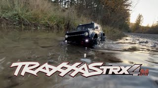 Hazardous Environments Traxxas TRX4M Ford Bronco Water Run [upl. by Yzdnil]