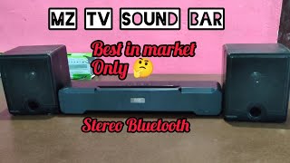 Desktop sound Bar unboxing 🖥️MZ TV sound bar testing🎷Blutooth sound bar sound amp specifications🙂 [upl. by Russia]