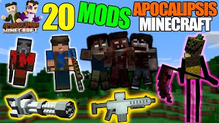 15 MODS de APOCALIPSIS MINECRAFT PARA MINECRAFT 1122  ARMAS ENEMIGOS Y MAS [upl. by Mullane]