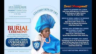 Celebrating a Life WellLived Special Thanksgiving Service for Pastor Benson Osawarus Late Mother [upl. by Ettezoj]