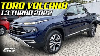 NOVA FIAT TORO VOLCANO 13 TURBO FLEX 2022 DETALHES DA VERSÃO INTERMEDIÁRIA AZUL JAZZ Fast Car View [upl. by Irtimd]