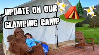 UPDATE ON OUR GLAMPING CAMP IN TEHACHAPI CA  FT JACKERY 1000 PRO [upl. by Nikoletta]