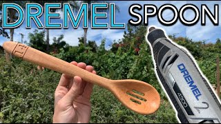 How to Carve a Wooden Spoon with a Dremel Rotary Tool [upl. by Aneelas141]