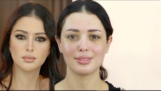 Monica Bellucci transformation Makeup مكياج مونيكا بلوتشي ،حنان النجاده [upl. by Manbahs]