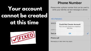 Your account cannot be created at this time  How to fix Could Not Create Account iCloud [upl. by Andreas]