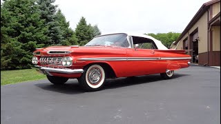 1959 Chevrolet Impala Convertible Fuel Injected Fuelie in Red amp Ride My Car Story with Lou Costabile [upl. by Alyal961]