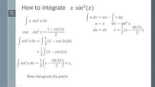 How to Integrate xsin2x  Integration By Parts Worked Example [upl. by Rennold]